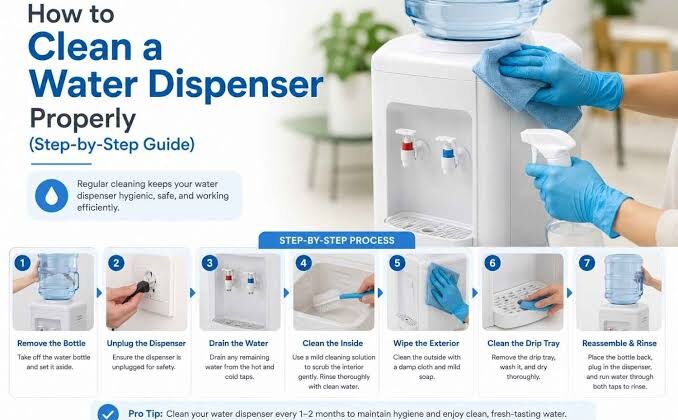 water dispenser cleaning guide